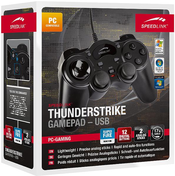SpeedLink Thunderstrike Gamepad USB / Schwarz