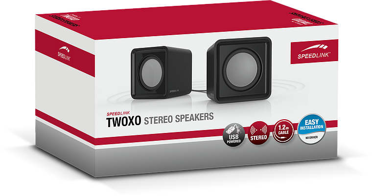 SpeedLink - TWOXO Stereo-Lautsprecher, schwarz
