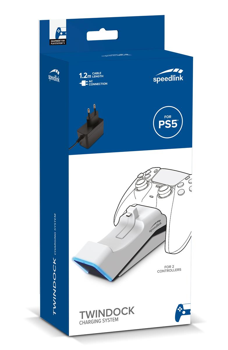 SpeedLink TWINDOCK Ladesystem für PS5 – Weiß