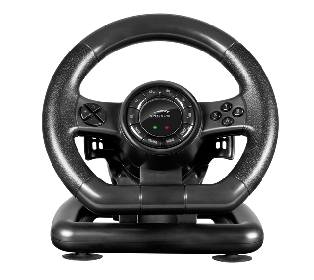 SpeedLink Black Bolt Racing Wheel - PC - Sort Speedlink