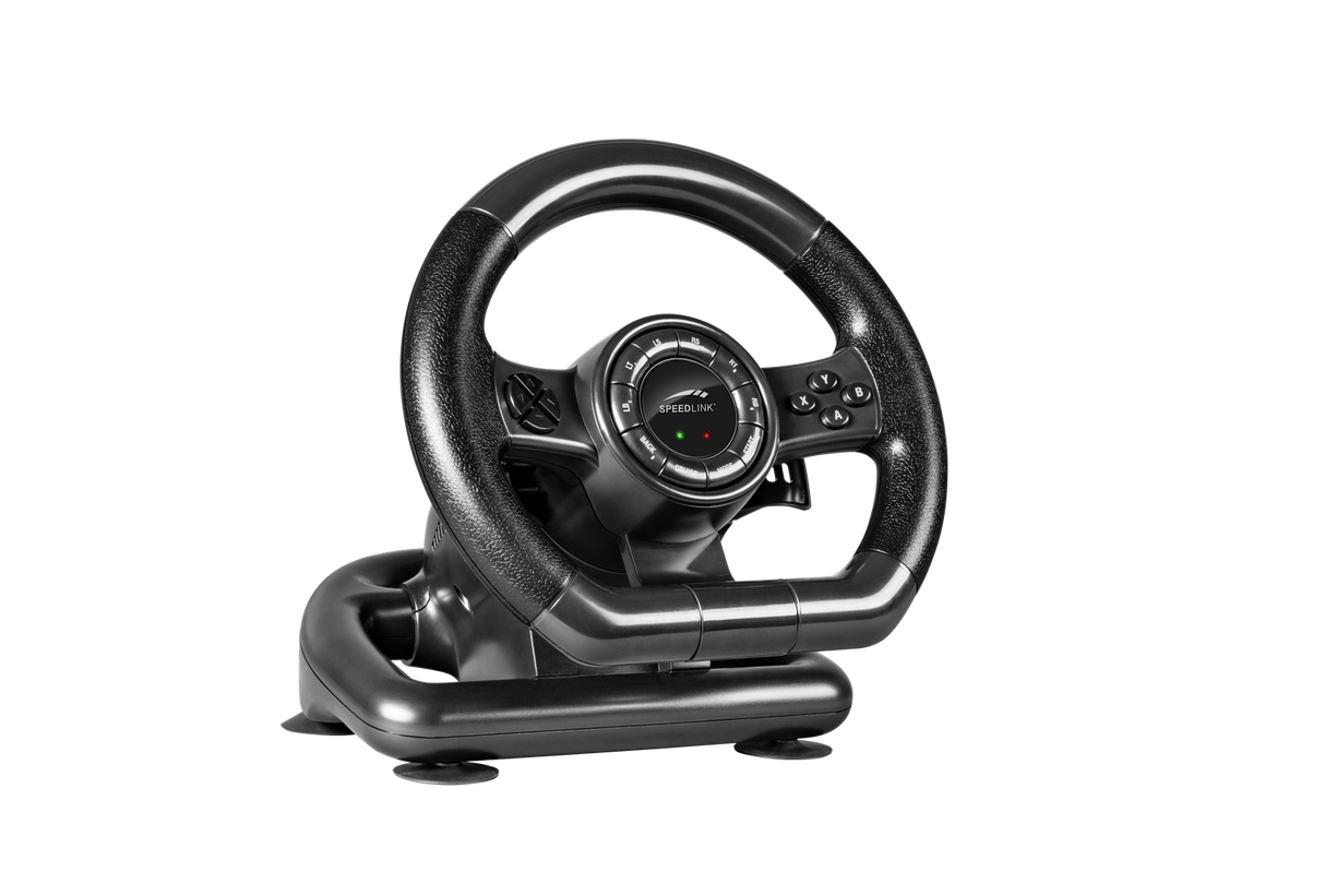 SpeedLink Black Bolt Racing Wheel - PC - Sort Speedlink