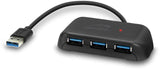 SpeedLink SNAPPY EVO USB-Hub, 4-Port, USB 3.0, Aktiv, schwarz