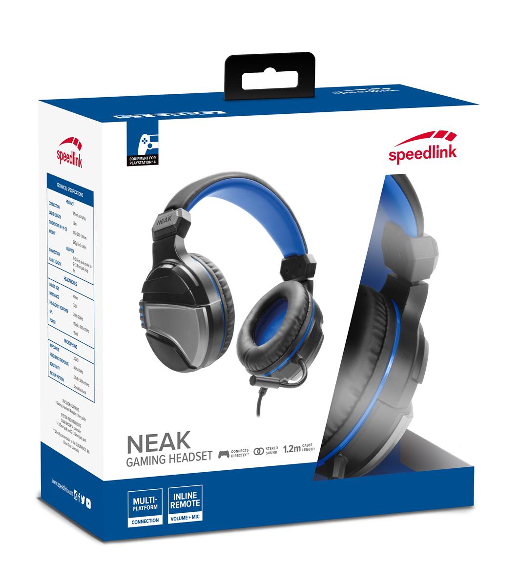 SpeedLink NEAK Gaming-Headset, PS4 Schwarz