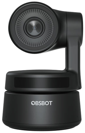 Sort OBSBOT Tiny-webcam på drejelig kamerabase
