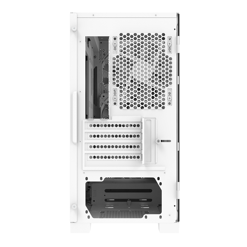 Montech Air 100 ARGB Weiß – Micro ATX, gehärtetes Glas, 4x ARGB-Lüfter im Lieferumfang enthalten