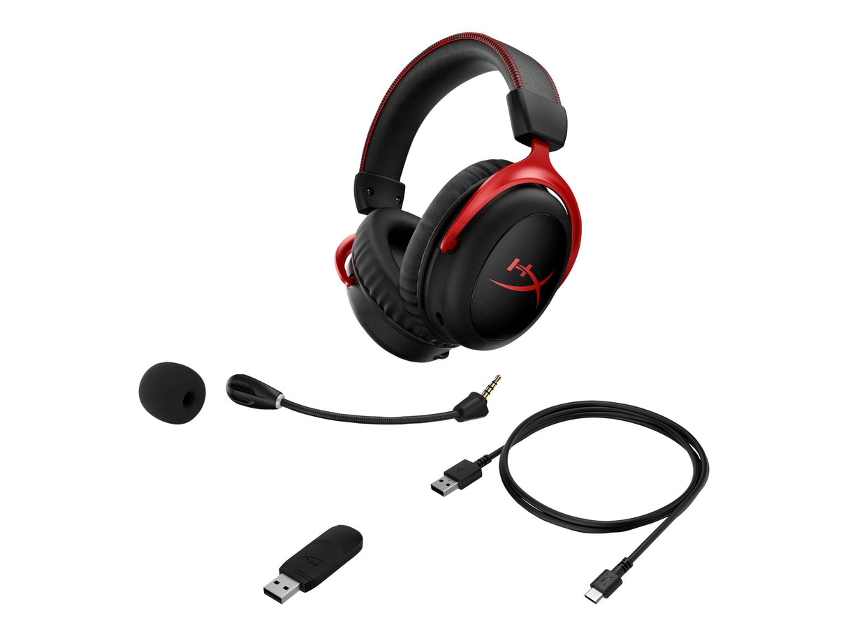 HyperX Cloud II Gaming Trådløs Headset Sort Rød HyperX