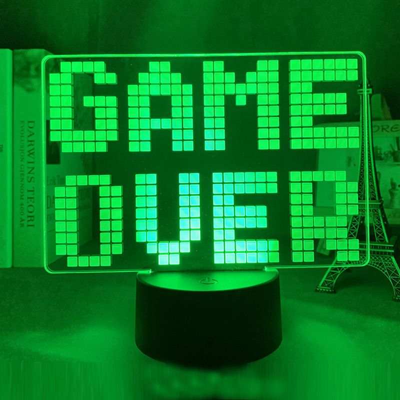 Geekd Gaming 3D-Lampe – GAME OVER