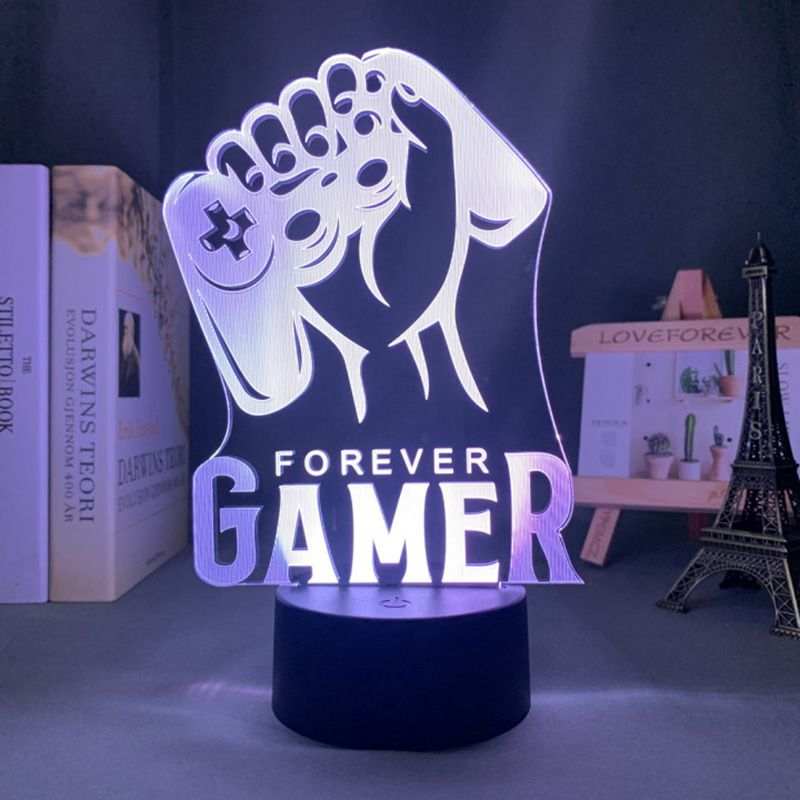 Geekd Gaming 3D-Lampe – FOREVER GAMER
