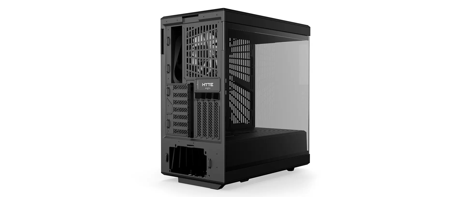 HYTE Y40 Black Miditower - Panoramic Glass Veil, included PCIe 4.0 riser cable, 2 included fans HYTE