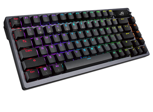 ASUS ROG AZOTH 75 % kabellose DIY-RGB-Gaming-Tastatur, rote NX-Schalter, OLED-Display, PBT-Taste 