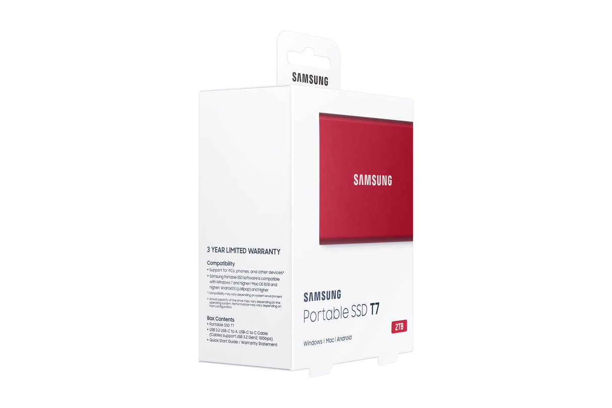 Tragbare Samsung SSD T7 SSD MU-PC2T0R 2 TB USB 3.2 Gen 2