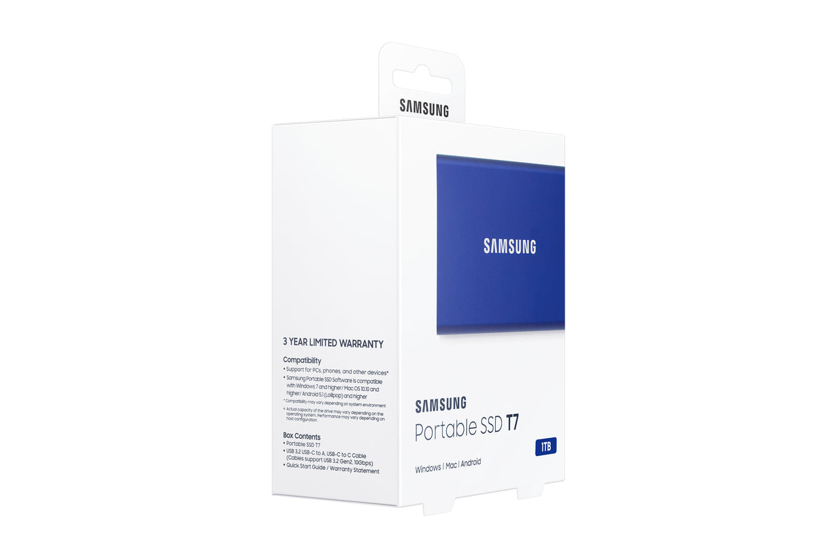 Tragbare Samsung SSD T7 SSD MU-PC1T0H 1 TB USB 3.2 Gen 2