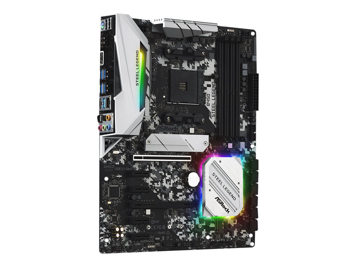 ASRock B450 Steel Legend ATX AM4 AMD B450 - Bundkort