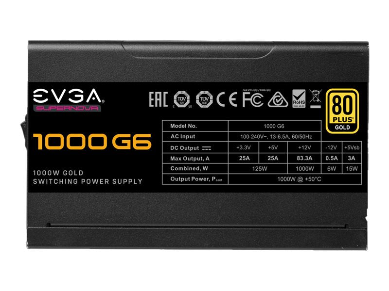 PSU EVGA Supernova G6 1000W, Gold EVGA