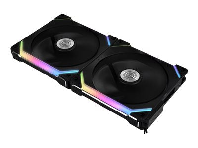 Lian Li UNI FAN SL140 RGB PWM Fans, 2 Pack, Sort - 140 mm Lian Li