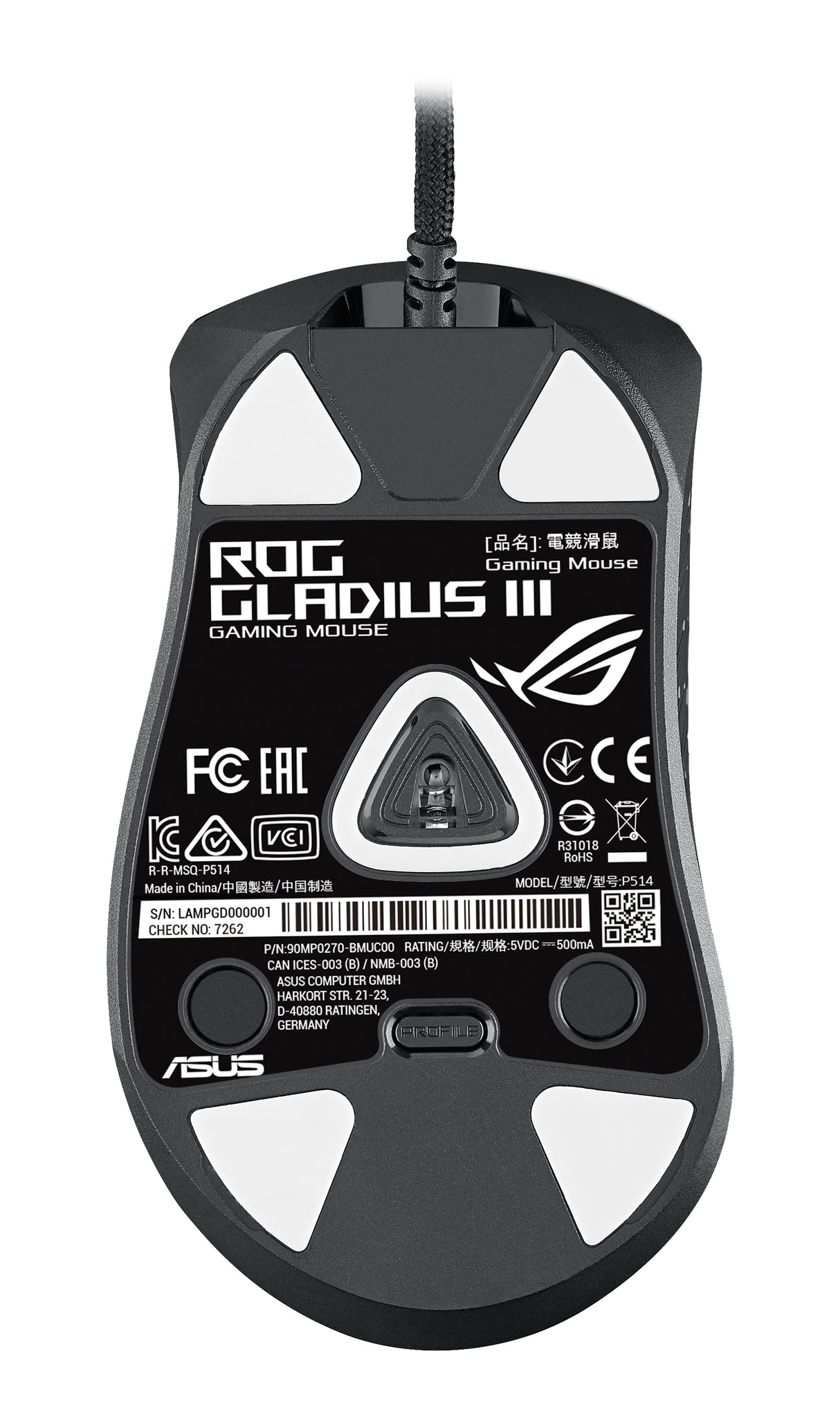 ASUS ROG Gladius III Kabelgebundene Gaming-Maus