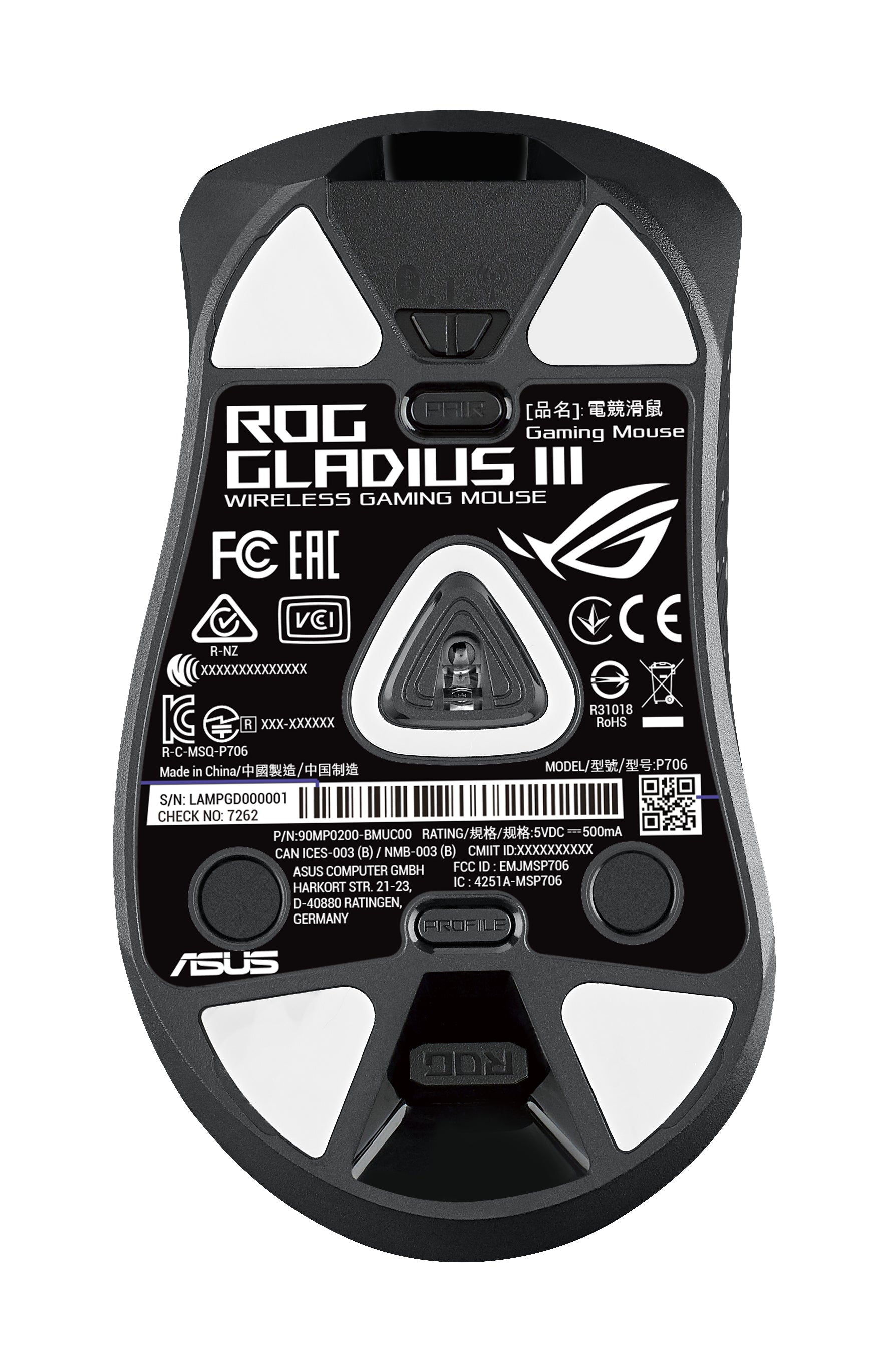 ASUS ROG Gladius III Kabelgebundene Gaming-Maus