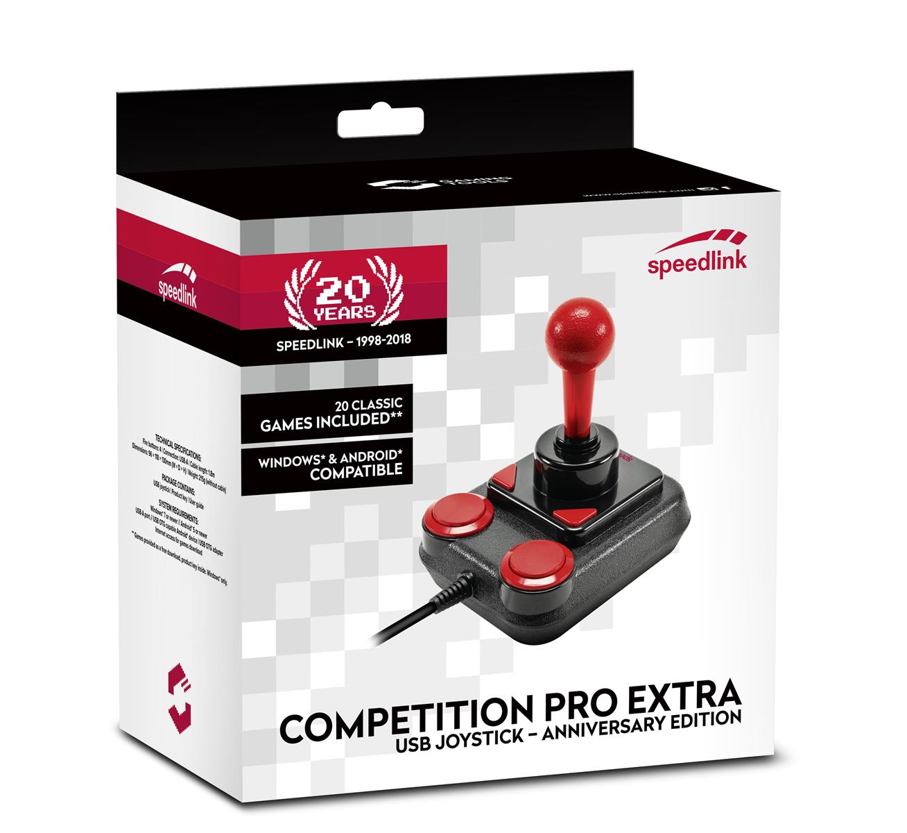 SpeedLink - Competition Pro Extra USB Joystick / Schwarz-Rot