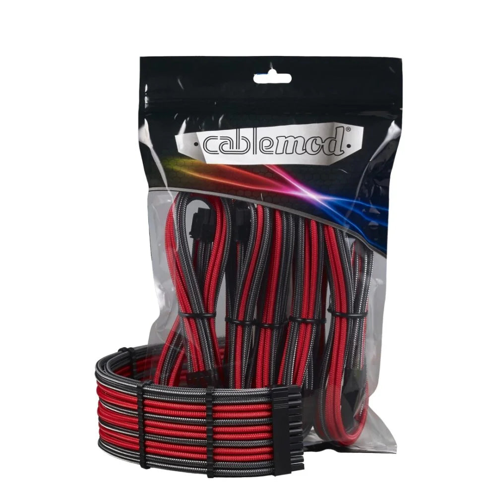 CableMod PRO ModMesh Cable Extension Kit - Carbon/rød CableMod