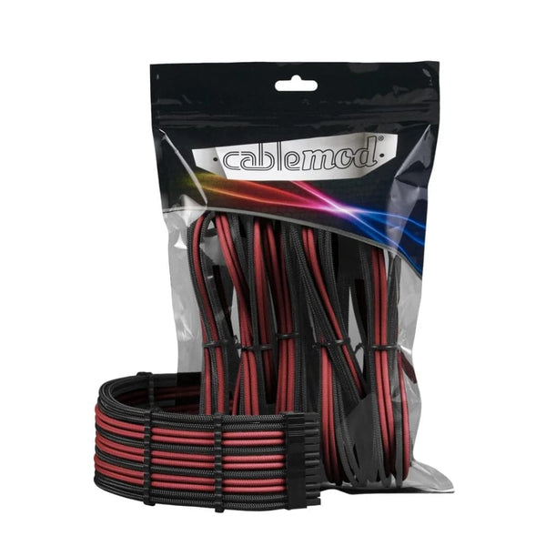 CableMod PRO ModMesh Kabelverlängerungsset – Schwarz/Blutrot