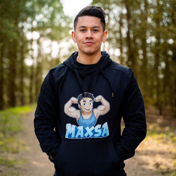 Maxsa33 Logo Blue Hoodie Maxsa