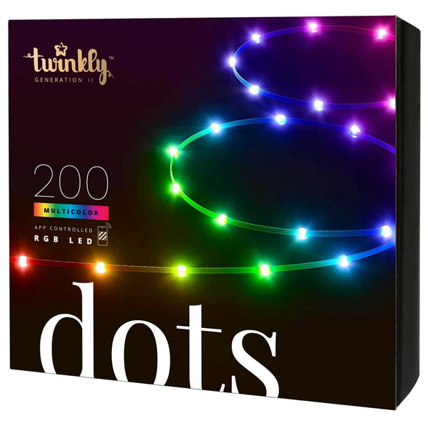 Twinkly Dots 200L RGB LED-Streifen mit schwarzem Kabel 10 Meter