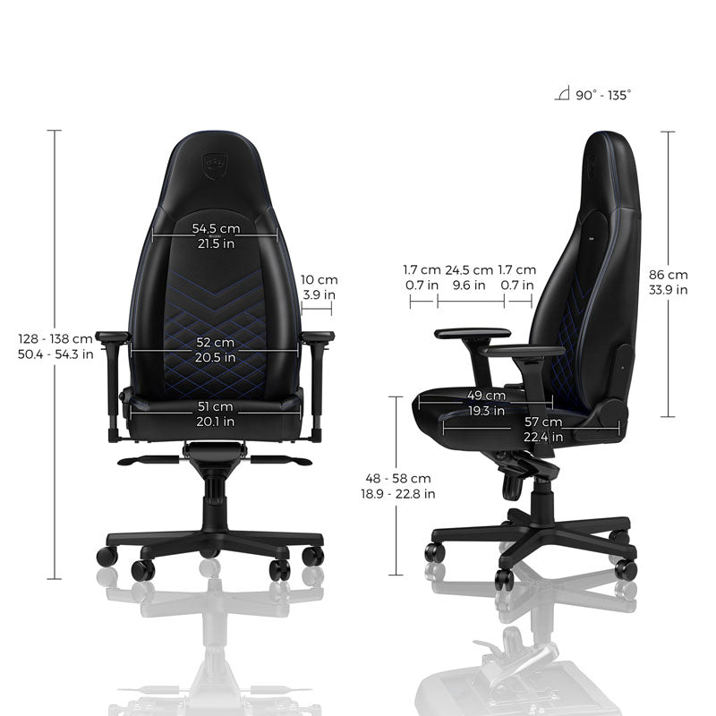 noblechairs ICON Sort/Blå noblechairs