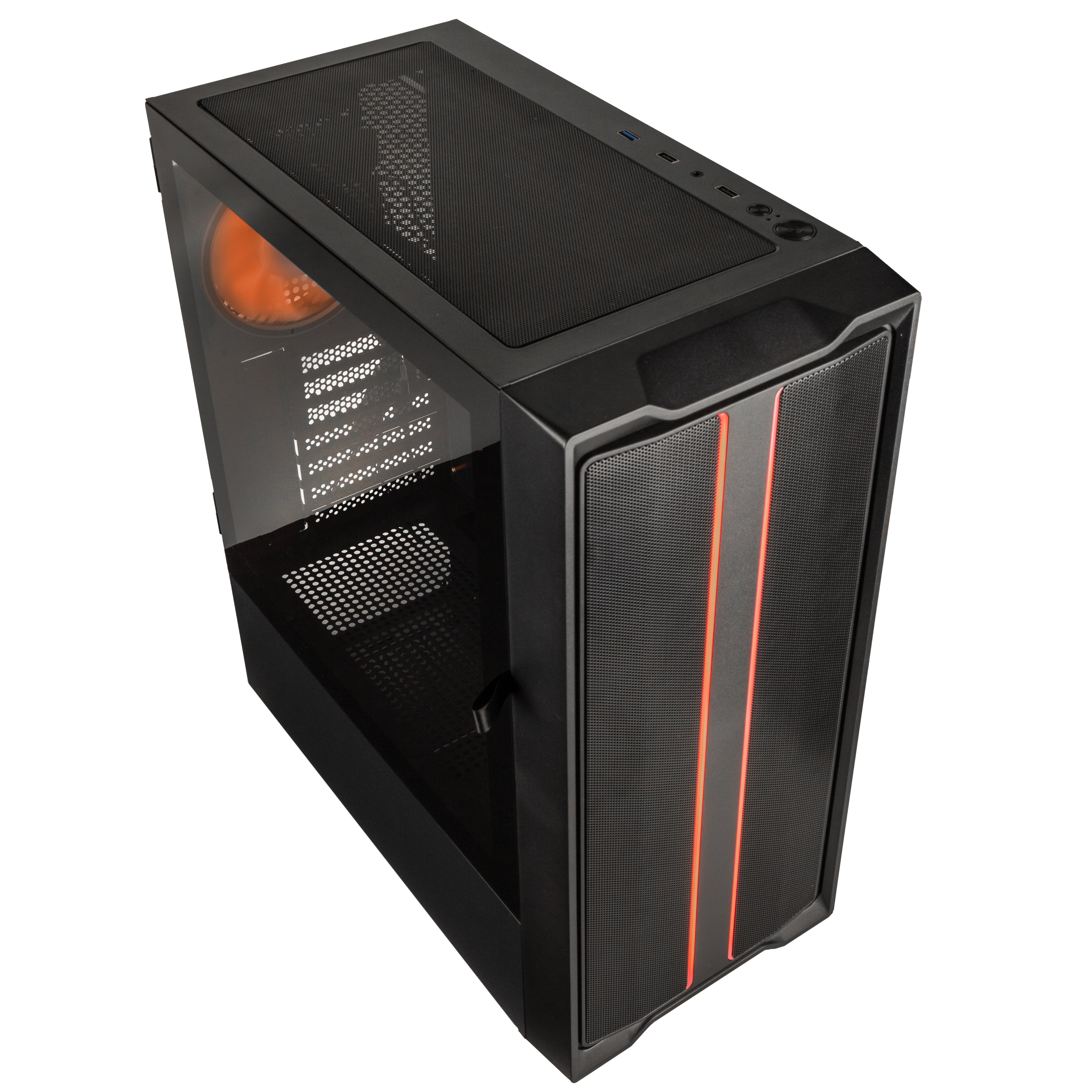 Kolink Inspire Series K12 Midi Tower ARGB-Gaming-Gehäuse – schwarzes Fenster