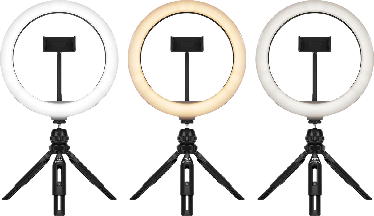 Streamplify LIGHT 10 Ring Light, 25,4cm, 5V USB - Sort Streamplify