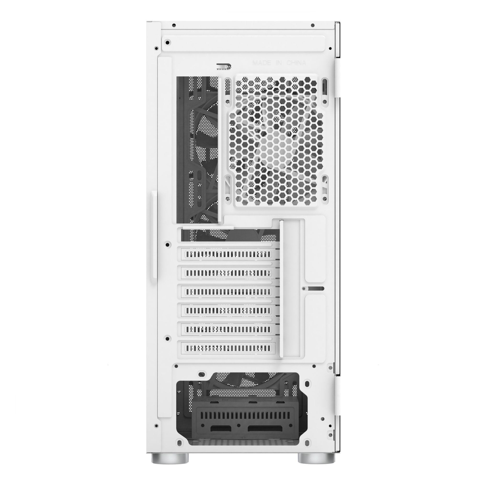 Montech X3 Mesh White – 3x 140 mm statische RGB-Lüfter + 3x 120 mm statische RGB-Lüfter, seitlich schwenkbares gehärtetes Glas 