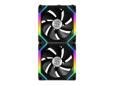 Lian Li UNI FAN SL140 RGB PWM Fans, 2 Pack, Sort - 140 mm Lian Li