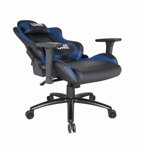 DON ONE -GC300 GAMING STOL Sort/Blå  - PU Læder - Op til 120 KG DON ONE