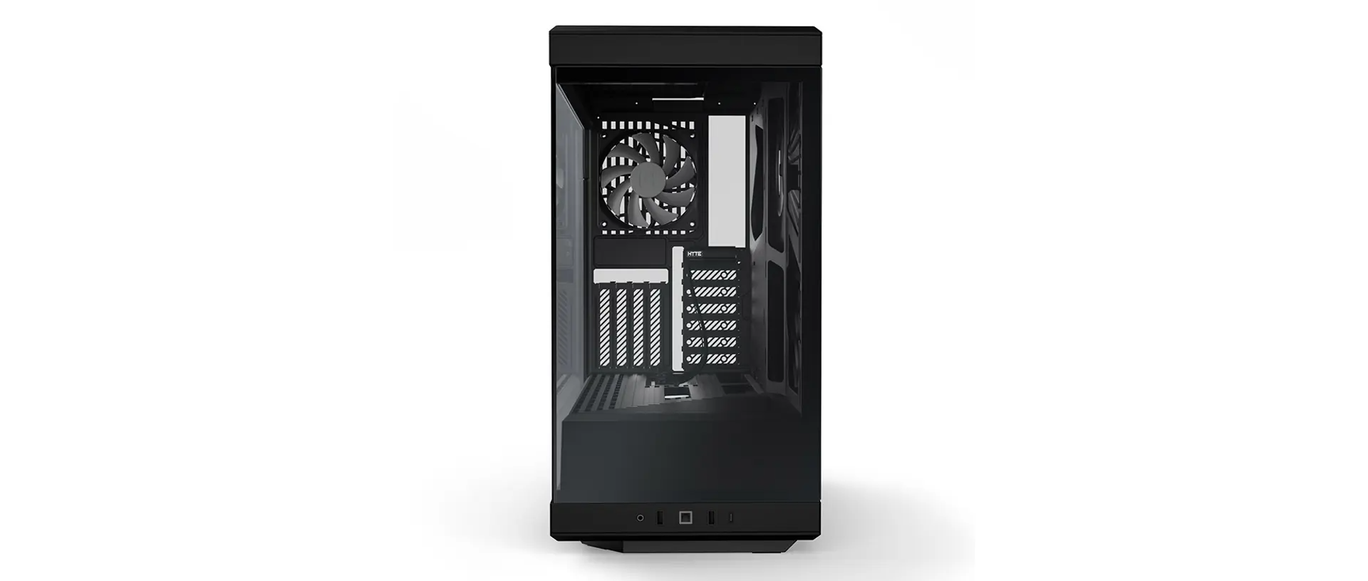 HYTE Y40 Black Miditower - Panoramic Glass Veil, included PCIe 4.0 riser cable, 2 included fans HYTE