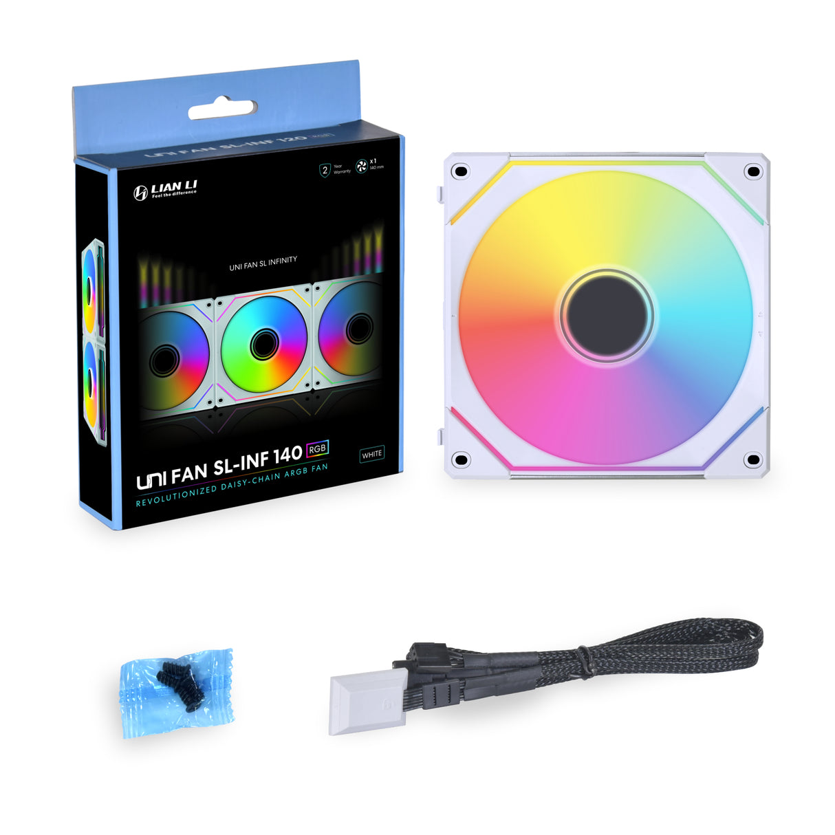 Lian li UNI FAN SL INF PWM Weiß – 140 mm, Infinity RGB, Einzelpackung