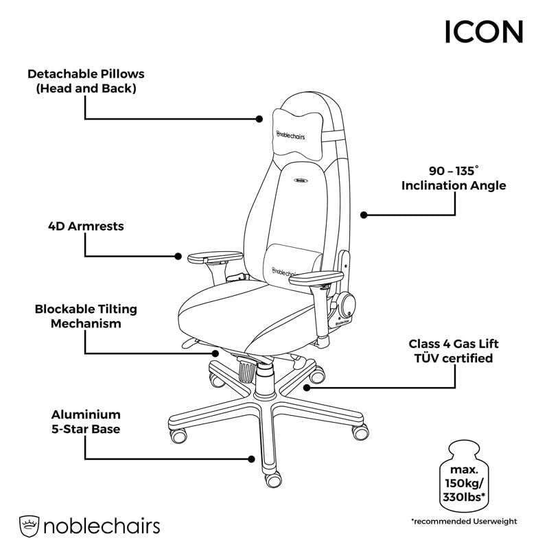 noblechairs ICON White/Black noblechairs