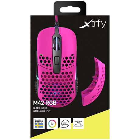 Xtrfy M42 RGB, Gaming Mouse, Pink Xtrfy