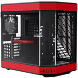 Hyte Y60 Midi Tower - Black/Red, PCI-e 4.0, Panoramic Glass View HYTE
