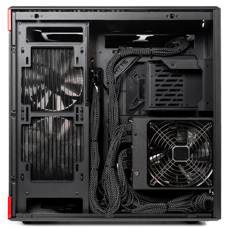 Hyte Y60 Midi Tower - Black/Red, PCI-e 4.0, Panoramic Glass View HYTE