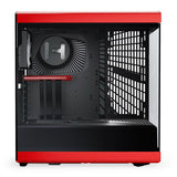 HYTE Y40 Red Miditower – Panorama-Glasschleier, inklusive PCIe 4.0-Riser-Kabel, 2 inklusive Lüfter 