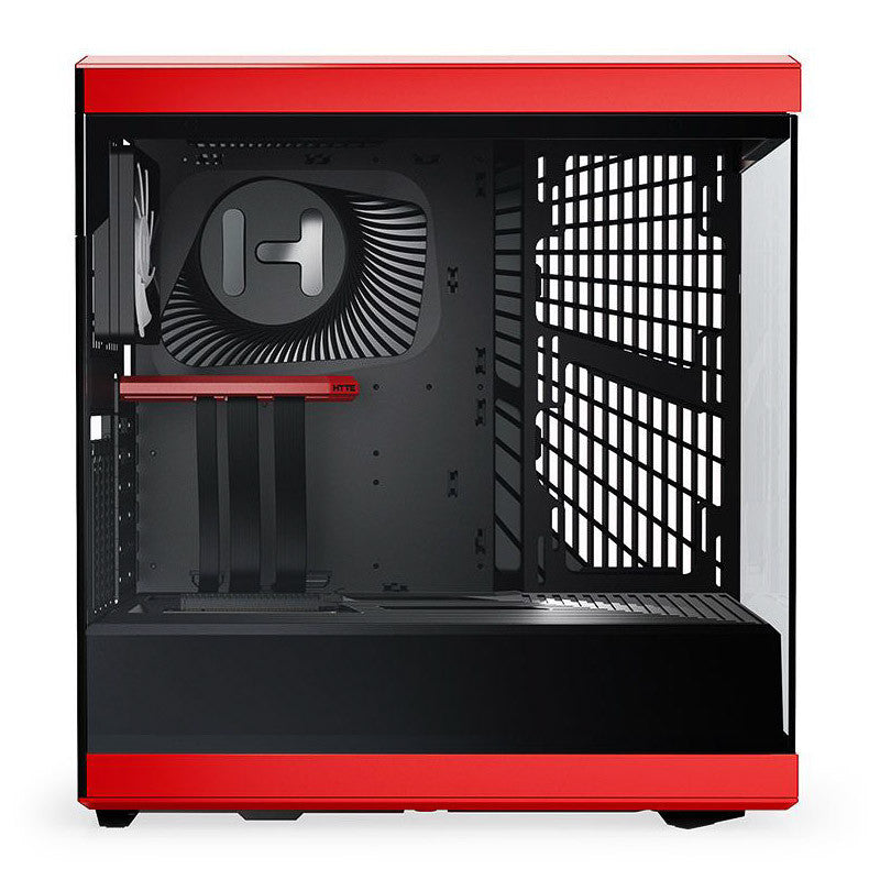 HYTE Y40 Red Miditower – Panorama-Glasschleier, inklusive PCIe 4.0-Riser-Kabel, 2 inklusive Lüfter 