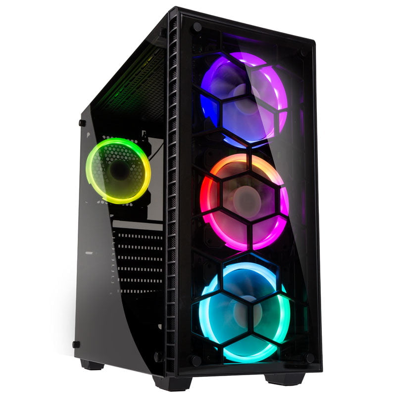 Kolink Observatory RGB Midi-Tower, Tempered Glass - Black Window Kolink