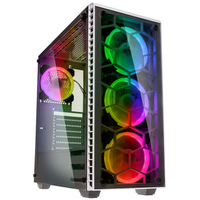 Kolink Observatory RGB Midi-Tower, Tempered Glass - White Window Kolink
