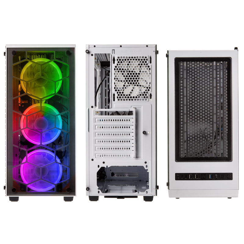 Kolink Observatory RGB Midi-Tower, Tempered Glass - White Window Kolink