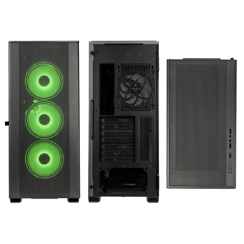 Kolink Stronghold Prism ARGB Midi Tower Case - Gunmetal Grey Kolink