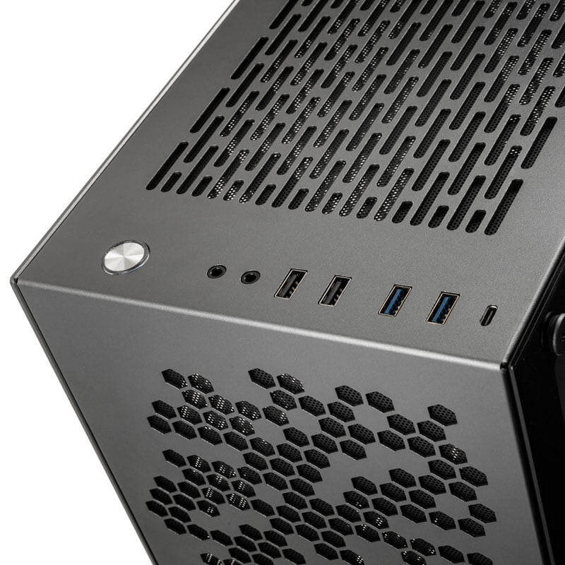 Kolink Rocket Heavy Vented Edition Aluminium Mini-ITX Case-Gunmetal Grey Kolink