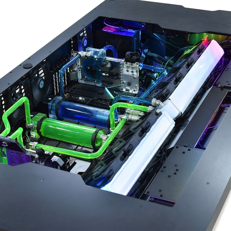 Lian Li DK-05F Desk Case (hight adjustable) - Black Lian Li