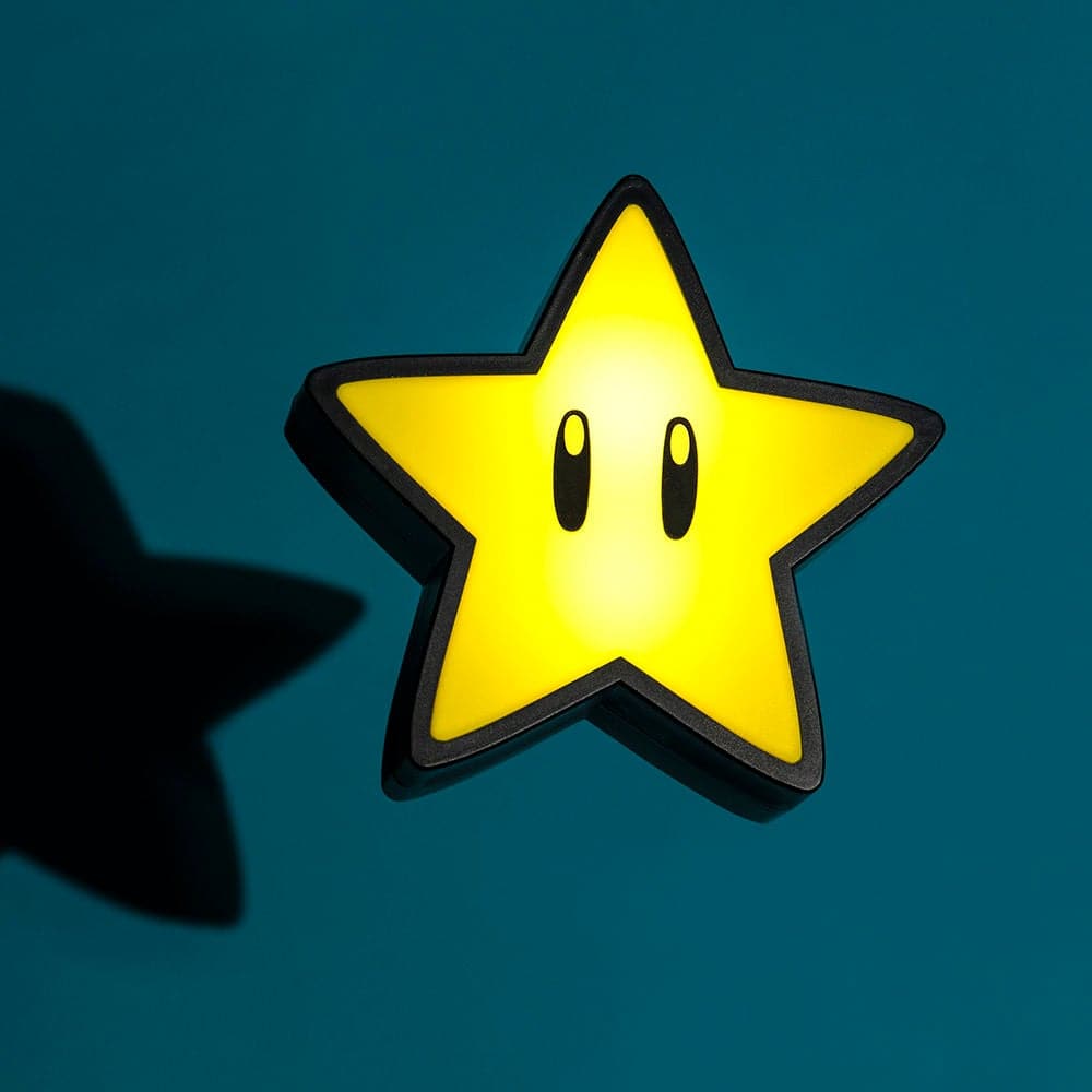 Super Mario Stjerne Lampe Med Lyd Paladone