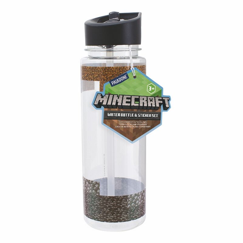 Minecraft Vandflaske og Sticker Sæt Paladone