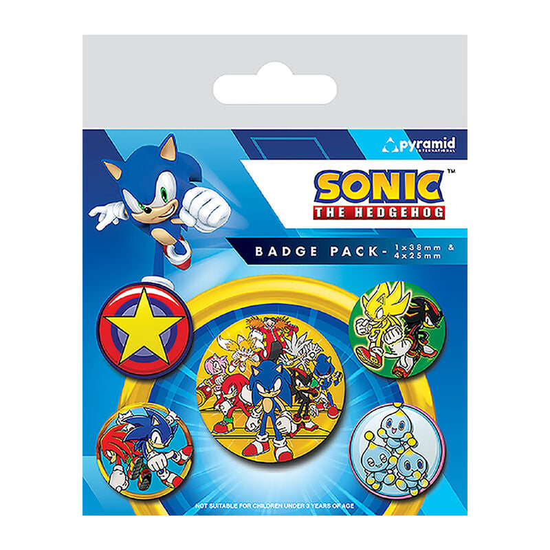 Sonic The Hedgehog (Speed Team) Badge Pack (5 Stykker)