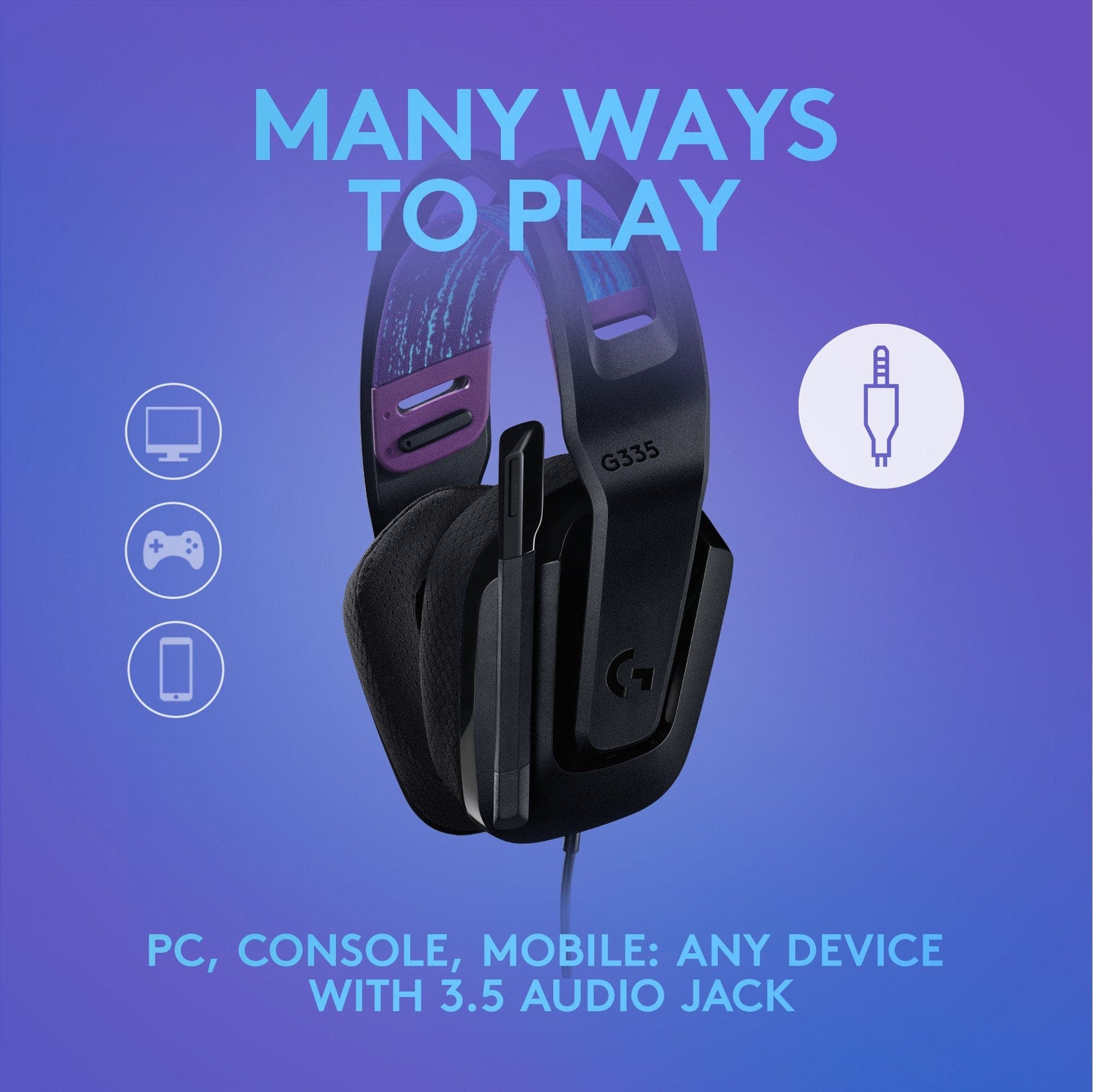 Logitech - G335 Wired Gaming Headset - SORT Logitech